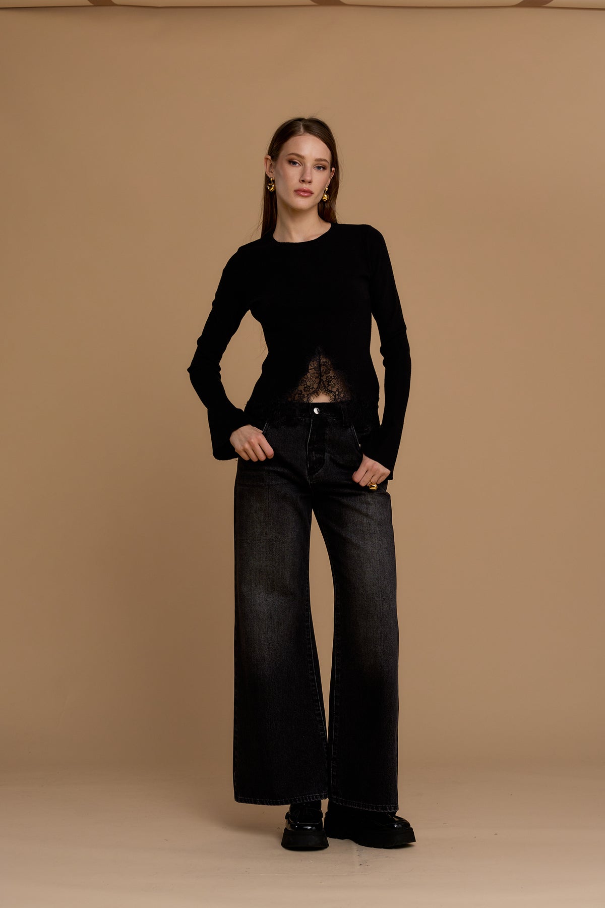 NoSecret Maglia con Pizzo S030