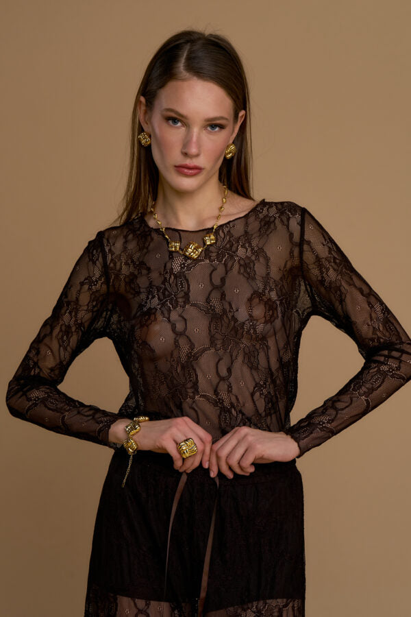 NoSecrets Maglia Pizzo S135