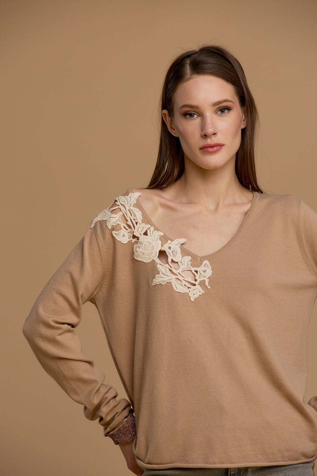 NoSecrets Maglia Con Pizzo NS139