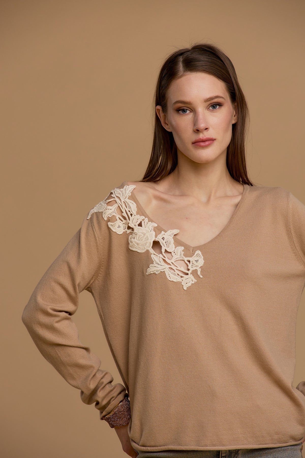 NoSecrets Maglia Con Pizzo NS139