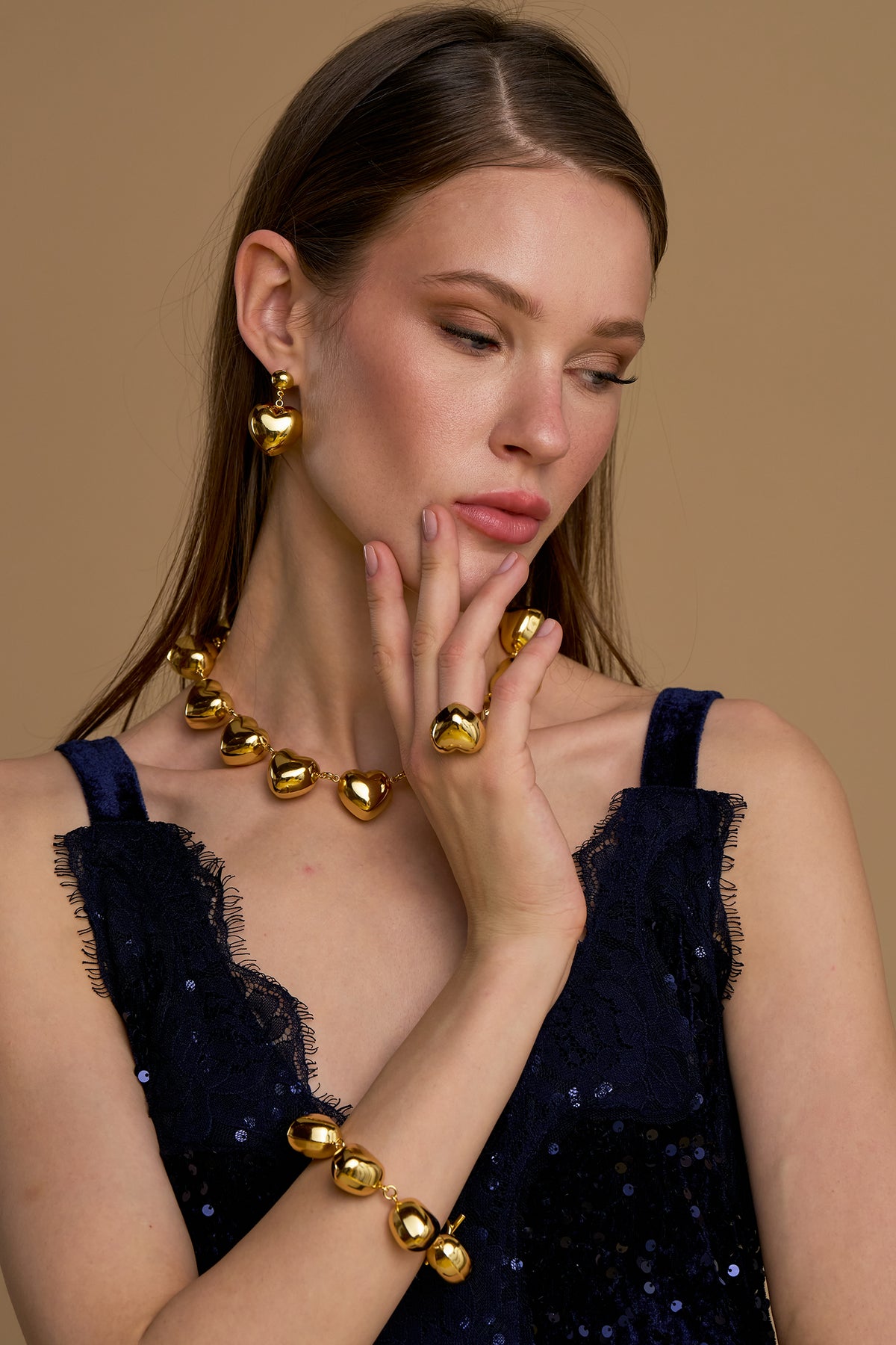 NoSecrets Bracciale Cuori Oro